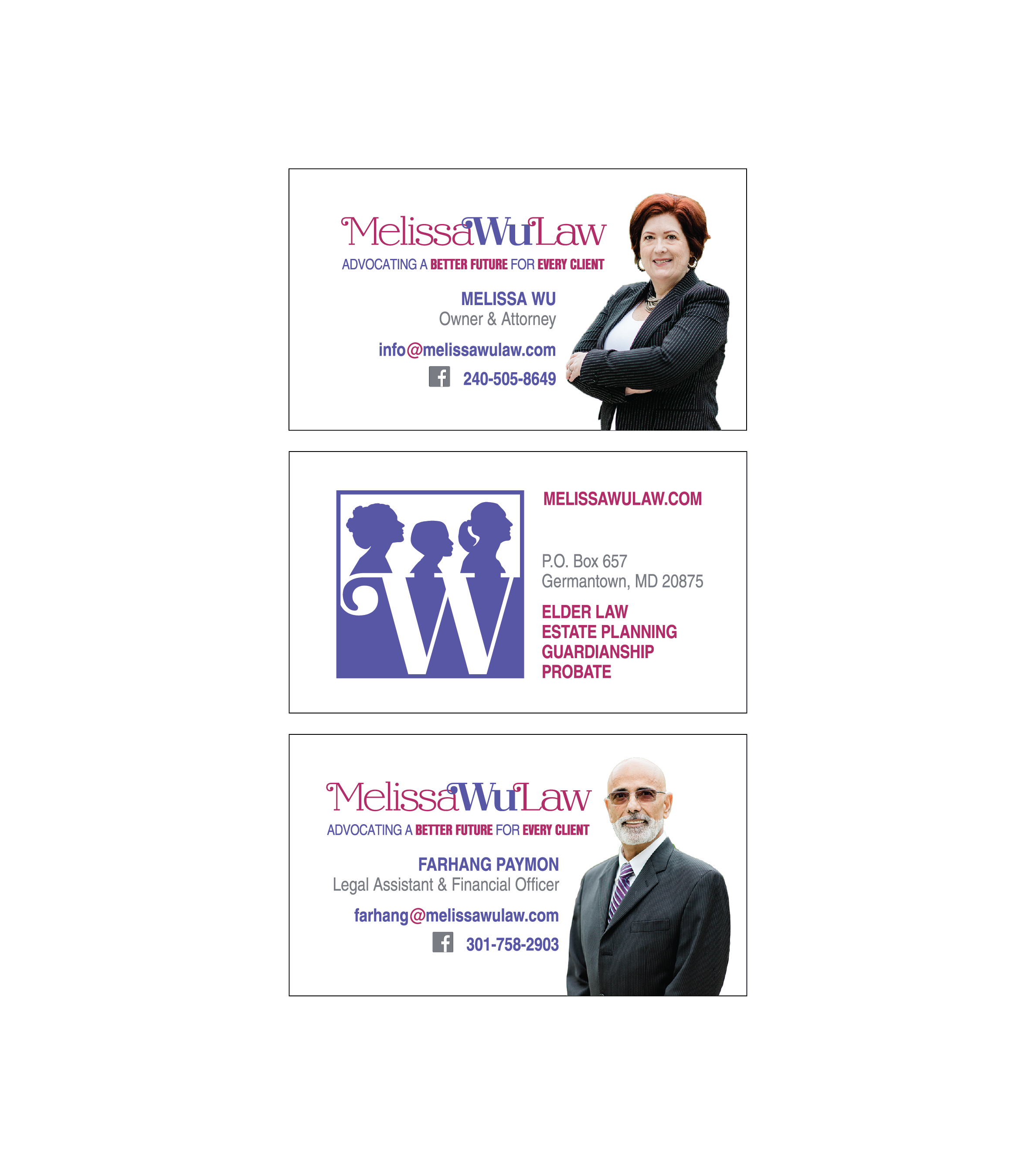 Melissa Wu Law Business Cards