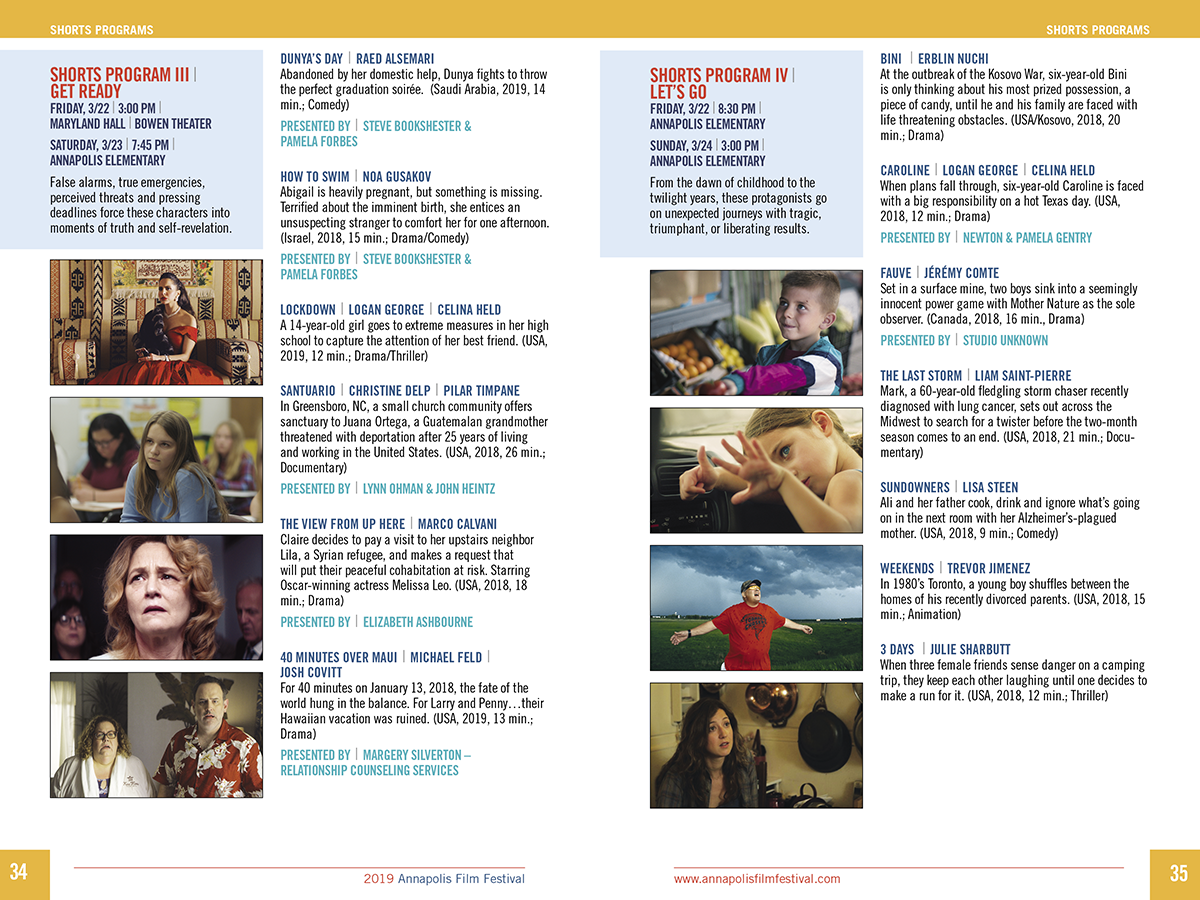 Annapolis Film Festival 19 Print Program