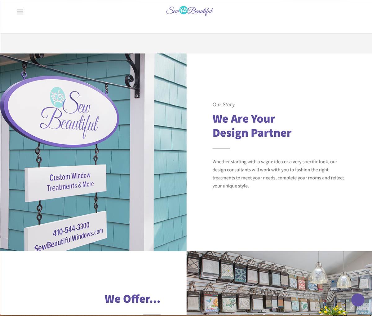 Sew Beautiful Website Work