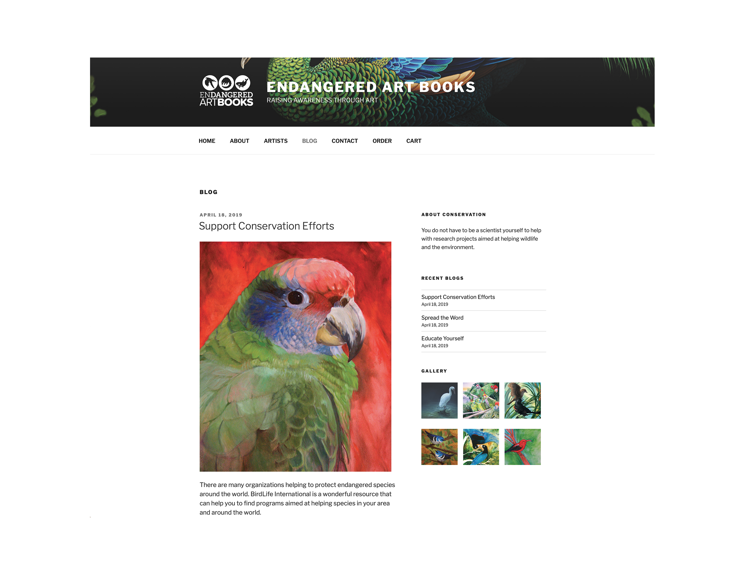 Endangered Art Books Website