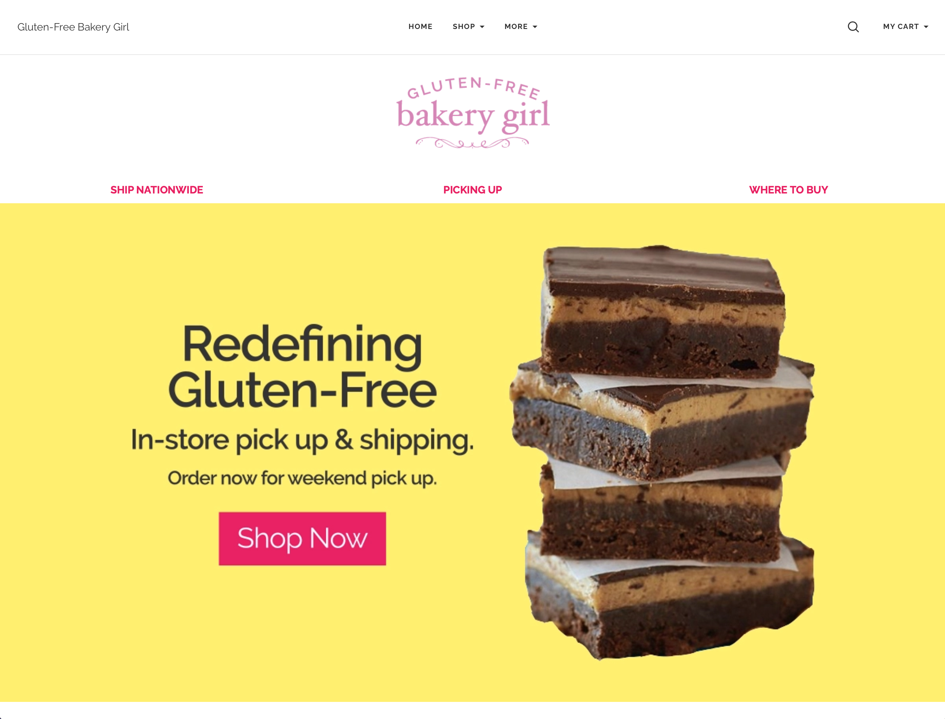 Whale Works Design Gluten-Free Bakery Girl Website