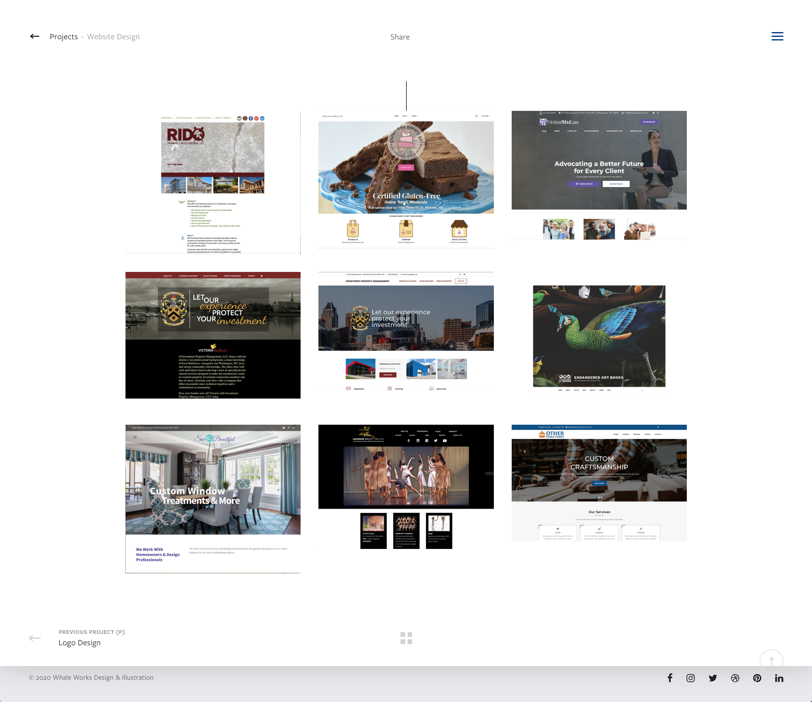 Whale Works Design Website Design Portfolio Page