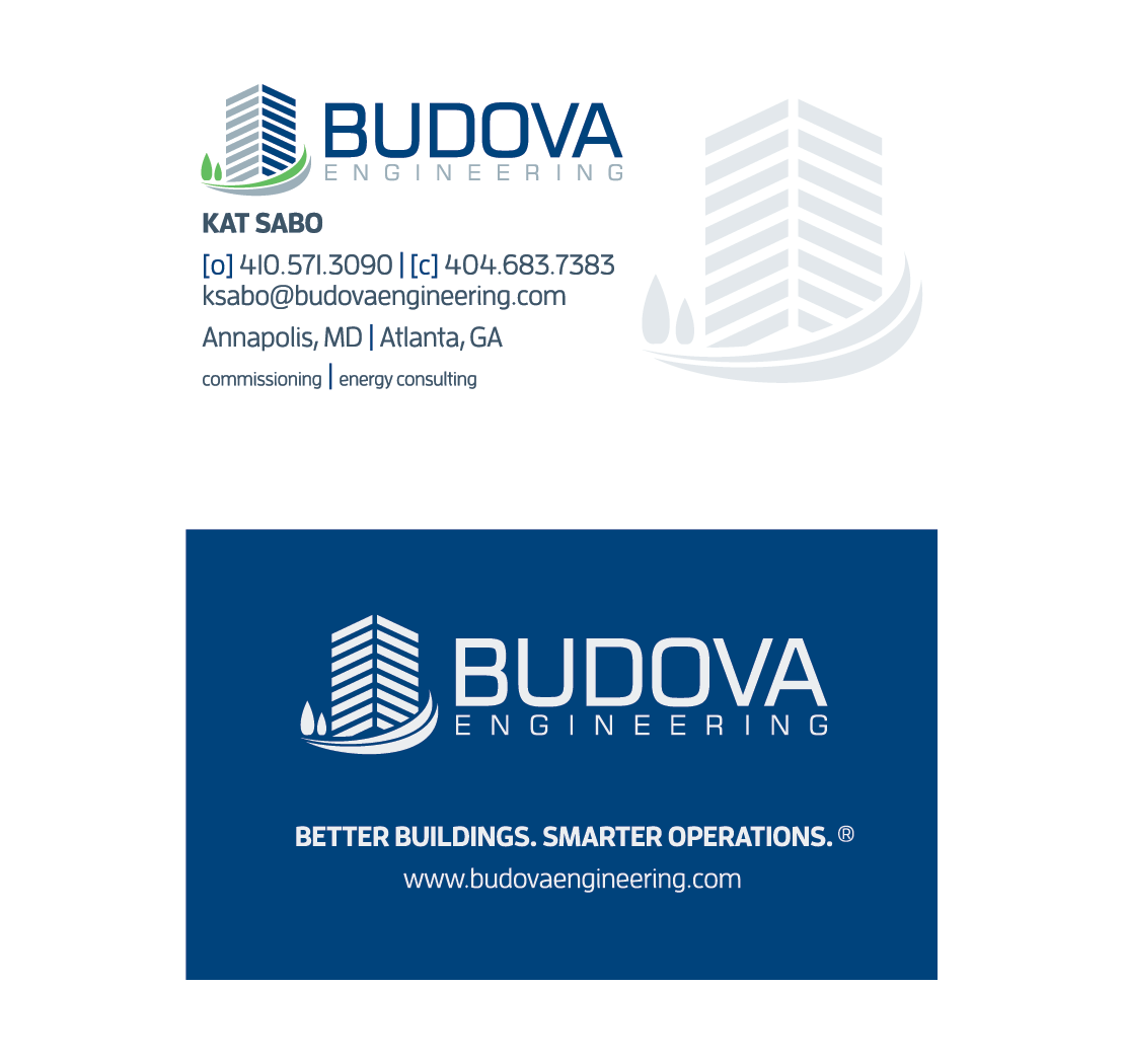 Whale Works Design Budova Engineering Business Card